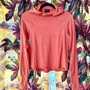 Prana Women's Orange Sol Searcher sun hoodie, xs NWOT